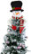 STOBOK Christmas Tree Topper Snowman Hugger Snowman Treetop for Xmas/Holiday/Winter Party Decoration Ornament Supplies