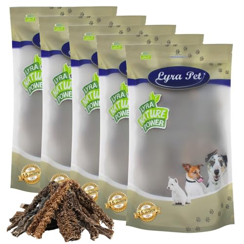 Lyra Pet® 5 kg Lammpansen getrocknet Kausnack für Hunde Leckerli Kauartikel | Naturbelassener Kauartikel vom Lamm – Proteinreiches Leckerli – Für sensible Hunde – Monoprotein & gut verträglich
