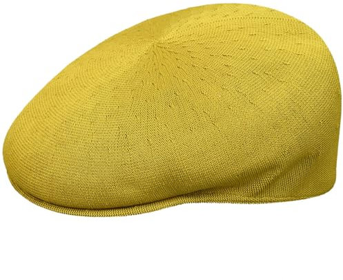 Kangol Tropic Flatcap 504 Schirmmütze Schiebermütze Herrencap Sommercap (L (58-59 cm) - senf)