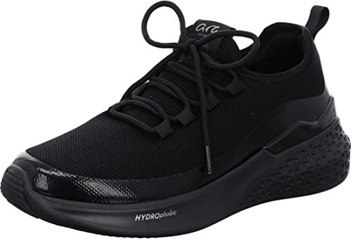 ARA Damen MAYA Schnürhalbschuh, SCHWARZ,SCHWARZ-LACK, 36