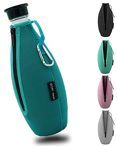 SodaSafe® Schutzhülle [Mint] #flaschentaschen für SodaStream Zubehör für Crystal Glaskaraffe [KÜHLEND/WÄRMEND] | Bruchschutz Neopren Hülle für Glasflaschen von SodaStream