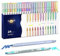EooUooIP Textmarker Pastell, 24 Farben Textmarker Set mit dünnem und breitem Doppelkopf-Design zum Markieren, Ausmalen, Unterstreichen, für Büro oder Schule