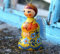 Christbaumschmuck Engel Figur aus Holz 7 х 5.5 cm Kunstvoller Weihnachtsengel und Glocke in Ukrainischer Handarbeit Gestalten für Weihnachten und als Schutzengel, Glücksbringer für ganzes Jahr