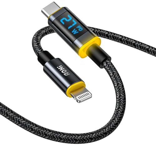 AOHI USB C to Lightning Cable, Fast Charging Cable Cord Compatible with iPhone 14 Plus 14 Pro Max 13 Pro 12 11 X XS XR 8 Plus, Air Pods Pro