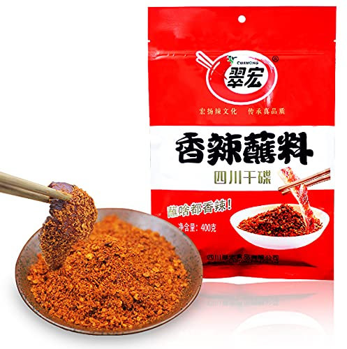 Cuihong Chino Sichuan Chile en Polvo Mezcla de condimentos 400g, Olla Caliente y Barbacoa Salsa Picante Chile Barbacoa