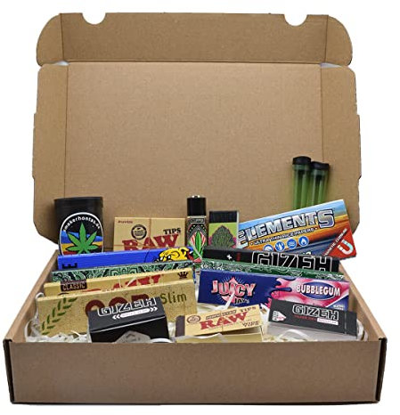 Smokerhontas Papers #2 Stoner Box/Kiffer Zubehör Box mit Clipper, Longpapers, Filter Tips - perfektes Kiffer-Geschenk