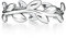 JewelryGift 925 Sterling Silber Olivenblatt Band Ring Wunderschöner Edelschmuck Ehering Geschenk für Frauen und Mädchen Größe-52