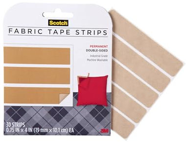 Scotch Permanent Fabric Tape Strips, Machine Washable, Perfect for DIY and Crafting (FAP-1-CFTP)