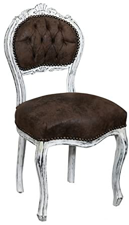 Biscottini Barock Stuhl 90x42x45 cm | Esszimmerstuhl handwerklich | Sessel & stühle Barock | Barock möbel für Schlaf- und Wohnzimmer