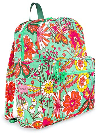ban.do Rucksack mit Laptopfach, niedlicher Rucksack für Schule oder Reisen, Büchertasche für 38,1 cm (15 Zoll) Laptops, Magic Garden Mint, Medium