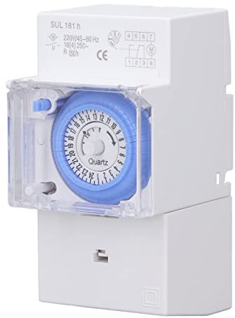 Nimomo Minuterie mécanique 24 heures minuterie mécanique étanche Programmable 24h interrupteur horaire pour extérieur AC230V