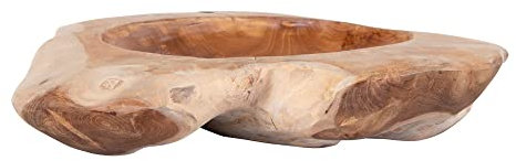 House Nordic Schale Rio Teak Holz Unika 40 cm Rusikal Natur Teller groß