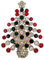 GFM® Weihnachtsbaum-Brosche mit funkelnden Strasssteinen (Brch-Chris-Tree-A)