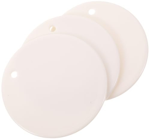 6 STK Anhänger Aus Keramik Keramikhandwerk Keramikornamentrohlinge Keramikscheiben-Ornament Sublimationsornament Aus Porzellan Büro Weiß Multifunktion Teller Dekoration