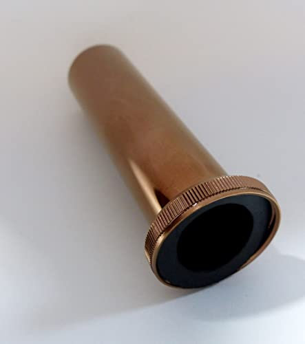 Tauchrohr Bördelrohr 1 1/4 Verlängerung Chromrohr Waschbecken Ablauf Abfluss Rohr NEU (120mm roségold mit Anschluss)