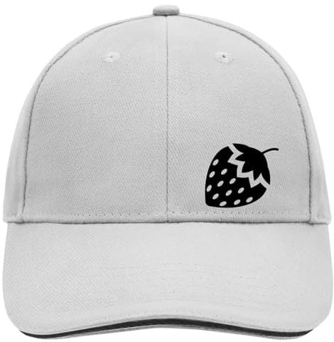Huuraa Baseball Cap Erdbeere Strawberry Geschenk Dark Grey/White Erdbeere Geschenkidee