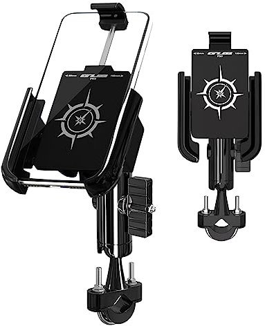 AGEofDMS Support téléphone Portable Moto et vélo, Aluminium, Convient pour Moto, vélo Tout-Terrain, Scooter avec Guidon de 14-36mm diamètre, pour téléphones Portables de 4,7-7,2, iPhone14 Pro