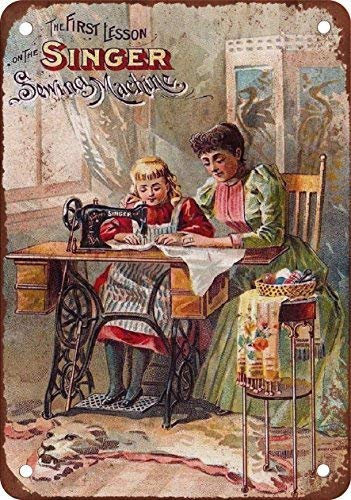 Retro Metall Blechschild Lustige Singer Machines Reproduktion Schild für Home Cave Garage Bar Wanddekoration Vintage Metallschild 20,3 x 30,5 cm