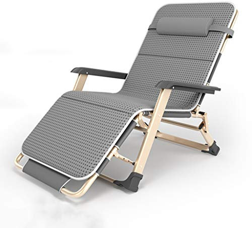 Zero Gravity Lounge Chair, Zero Gravity Chair Outdoor Gepolsterter Zero Gravity Lounge Strandstuhl, zusammenklappbar, verstellbar, bequem, atmungsaktiv, Kissen, leicht zu tragen, Aufbewahrung, max.