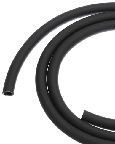 QUARKZMAN Tube PVC Tuyau de Carburant en PVC Durite Essence 5mmx8mm 1 Mètre Noir pour Tronçonneuses, Tondeuses à Gazon, Coupe-Bordures, Souffleurs, Petits Moteurs