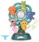 Ghjkldha High Chair Activity Toys, Development-Focused Interactive Toy, Suction Cup Tray Spinner Toys, Cartoon Teething Tray, Early Education Fun, Boys' High Chair Toys, Girls' High Chair Toys