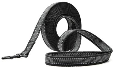 Toozey Schleppleine für Kleine und Mittelgroße Hunde mit Rutschfesten Gummis und Reflektierenden Streifen, 5m 10m Weiche und Starke Nylon Lange Hundeleine und Übungsleine für Training, 5m x 2,0cm