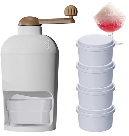 Broyeur à glace - Machine à raser la glace, sorbetière de rasage | Machine à glace avec moule à glace, sorbetière à manivelle pour usage domestique, machine à glace pilée durable pour aromatisée