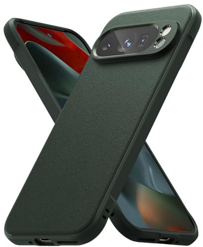 Ringke Onyx Compatible con Funda Google Pixel 9 Pro, Se Siente Bien en la Mano, Resistente al Aceite y la Suciedad, Cortes Precisos para la Cámara - Dark Green