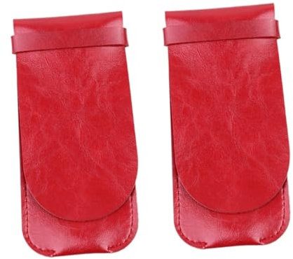 TEHAUX 2 Stk Stifthalter aus Leder Stiftebeutel handgefertigt Kosmetik-Make-up-Pinsel-Organizer Bürobedarf federmäppchen kraxe bleistift Aufbewahrungstasche für Stifte Stiftetui aus Leder