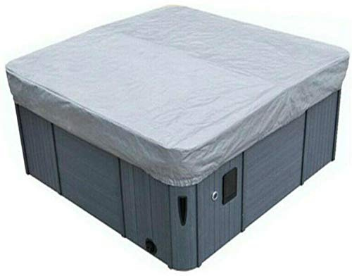 Housse de protection carrée imperméable pour jacuzzi d'extérieur Gris 200 x 30 cm