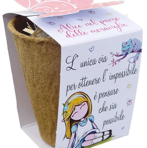 Generico Luce di Luna, 6 Bomboniere Kit Fioritura Complete Eco-Sostenibili (Alice)