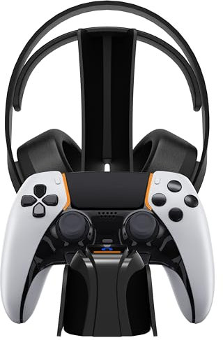 snakebyte Estación de carga para mando y auriculares PS5 – Carga DualSense & DualSense Edge Controller & Auriculares inalámbricos, carga ultra rápida 2 horas, calidad alemana probada, diseño