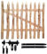 Ekogarden Gartentor Zauntor Holztor Gartenpforte Pforte aus Holz Haselnussholz für Staketenzaun inkl. Scharniere (STZ-GT-B-100/H-60)