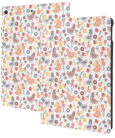 Kompatibel mit iPad 9. / 8. / 7. Generation – kompatibel mit iPad 10.2 Hülle, Folio-Ständer, automatische Wake/Sleep, lustiges Huhn (J) Tablet-Hülle, kompatibel mit iPad-Schutzhülle