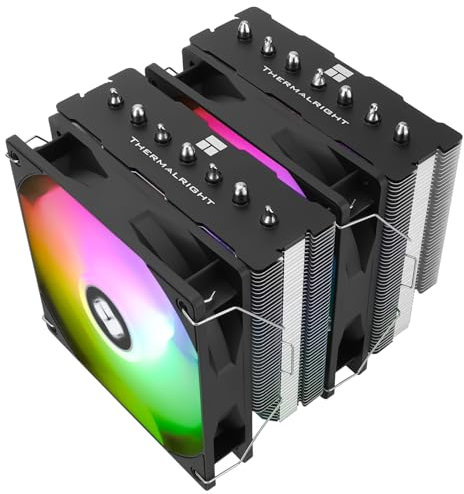 TR-Phantom Spirit 120 SE ARGB CPU Cooler,7×6mm Heat pipes CPU Air Cooler,Dual PWM Fan Computer Cooling,1500RPM Speed,For AMD AM4 AM5/Intel 1851/1700/1150/1151/1200/17XX(PS120 SE ARGB)
