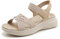 SMajong Femme Sandales de Sport Pour L'extérieur Antidérapantes Plates Sandale Réglables Chaussures de Marche Soutien Voûte Plantaire Sandales Beige 42 EU