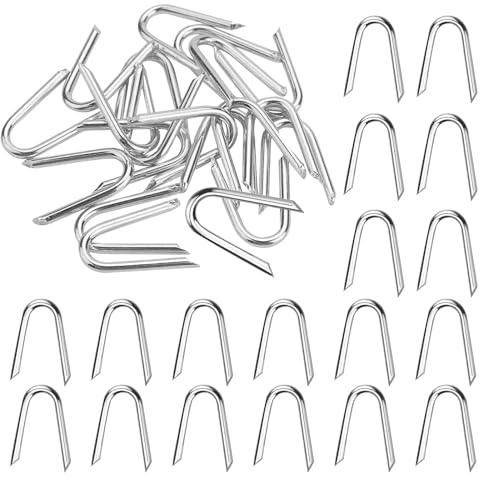 200 Pcs U Shaped Nails, U Staple Nails for Fencing Netting, Fencing Pins for Garden Fencing Wire Mesh Cable Masonry Indoor Outdoor