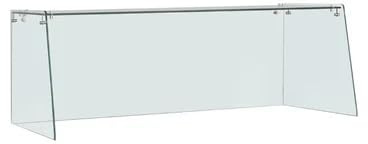 Polar Straight Glass Sneeze Guard Assembly for 3 Door Counter UA018 | Protects food on 3-door counter units, improving hygiene and commercial safety in busy professional kitchen setups.