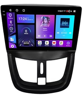 9'' Double Din sat nav car screen Android 15 car radio for Peugeot 207 CC 207CC 2006-2015 with GPS BT FM radio rear view camera cooling fan Mirror Link Multimedia-Player(2+32G)