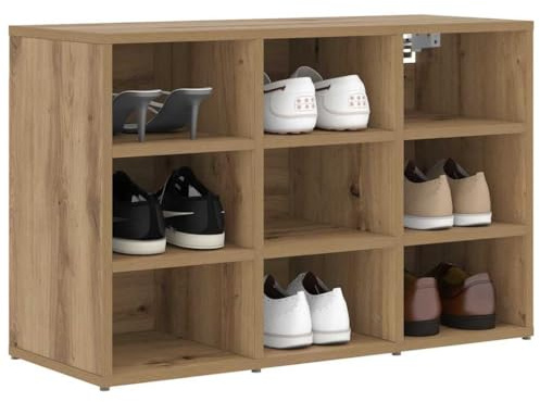 vidaXL Shoe Cabinet 77.5 x 30 x 51 cm Engineered Wood Artisan Oak