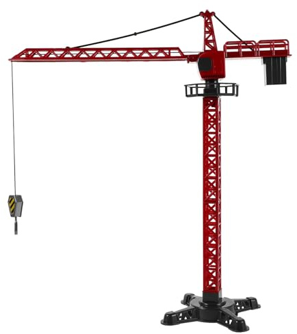 Gatuida Spielzeug-Baukran aus Kunststoff: Kinderfreundliches Turmdrehkran-Modell im Maßstab 1:1 – Kleines Modell zum Spielen auf der Baustelle und als Weihnachtsdekoration