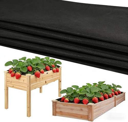 Planter Liners for Wooden Planter, Non Woven Fabric Liner, 160x210cm | Outdoor Raised Bed Planter Liner, Non-Woven Vegetable Trugs Herb Plant Liner,Heavy Duty Plant Grow Bags