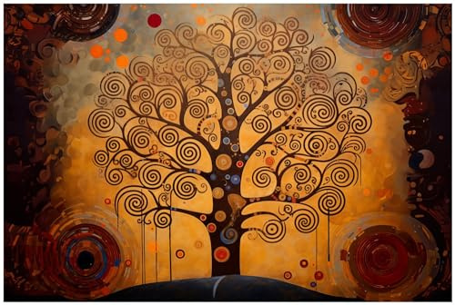 Wallario Küchenrückwand selbstklebend 90 x 60 cm, Motiv: Baum des Lebens | Spritzschutz abwischbar & pflegeleicht