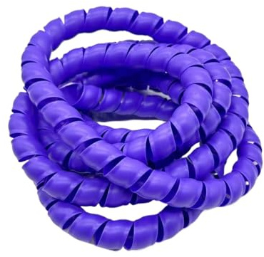 WUDOLI 2 Meter Spiralkabel Management Sleeve schwarz Kunststoff Schutzhülle Rohr Drähte organisieren Schutz Werkzeuge(Purple,ID 8mm)