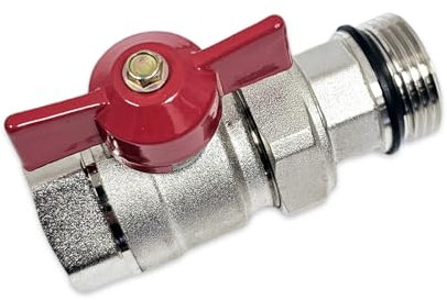 UNDERFLOOR Heating 1 INCH Manifold Isolation Valve RED Blue Handle (RED)