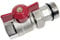 UNDERFLOOR Heating 1 INCH Manifold Isolation Valve RED Blue Handle (RED)
