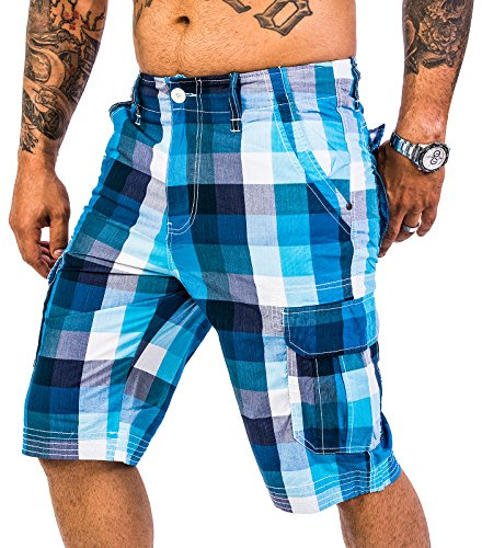 Rock Creek Karoshorts Herren Bermuda Kurze Hose H-158 | Karoshorts für Herren im Karomuster, kurze Bermuda und Freizeithose für Alltag, Freizeit, Urlaub und Sommer