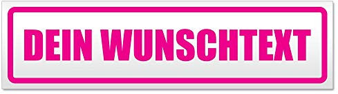 Kiwistar Dein Wunschtext Magnetschild Schild magnetisch - 45cm Pink - Magnetfolie für Auto PKW Kfz