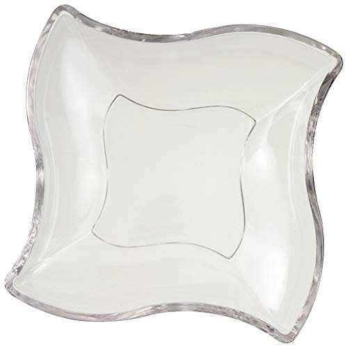 New Wave Villeroy & Boch Lot de 4 assiettes rectangulaires en verre transparent 169 x 169 mm