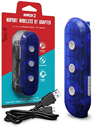 Armor3 Nuport Wireless BT Adapter for Nintendo Switch/PC Compatible with GameCube/Wii/Super NES Classic Edition/Controllers